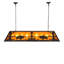 60" Long Buffalo At Lake Oblong Pendant
