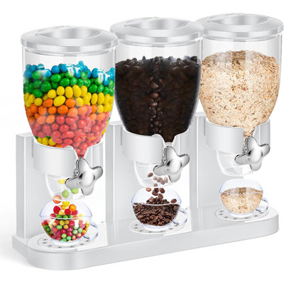Distributeur de nourriture sèche triple contenant