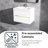 Wall-Mounted Floating Bath Vanity with Single Solid Surface Sink Top in White-83139381-82016834