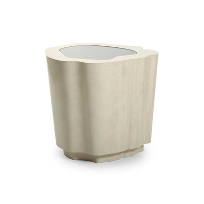 Amorphous Side Table W/Glass Top