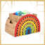 Panier en osier Dorothy Rainbow (2 pièces), grande et moyenne taille, jacinthe d'eau tissée à la main