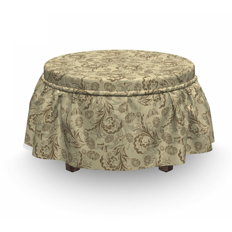Housse pour repose-pieds de feuilles plantes