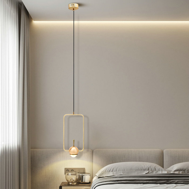 Rectangle Pendant Light Modern LED Lamp