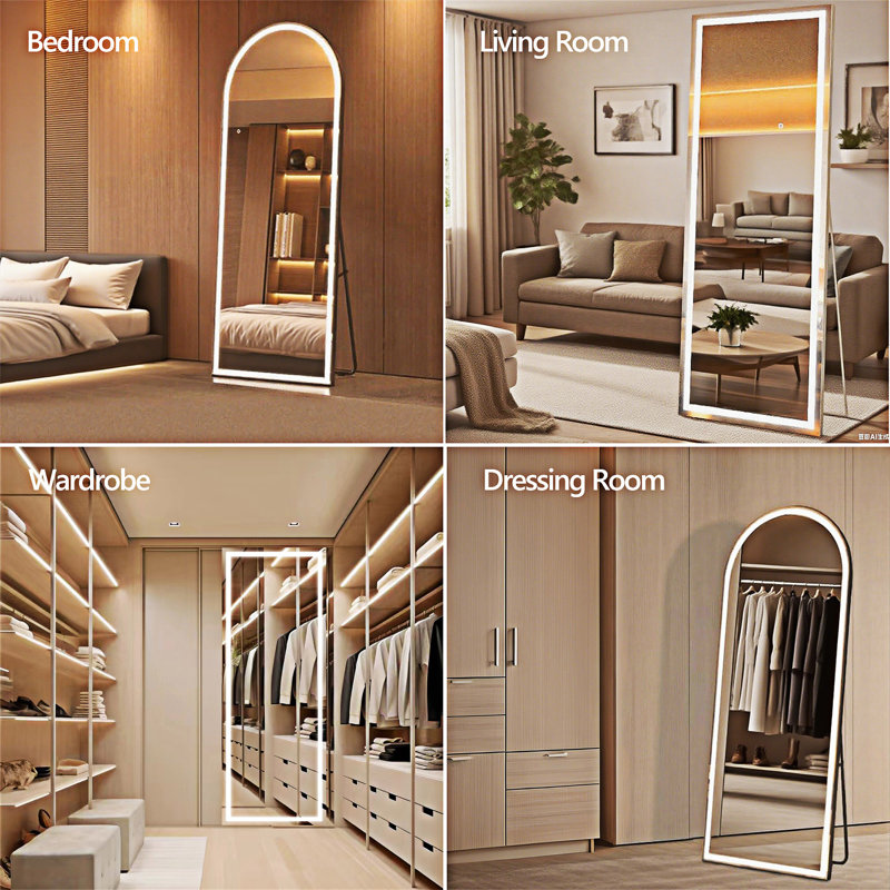 Miroir pleine grandeur avec lumières, 60,01 po x 16,01 po
