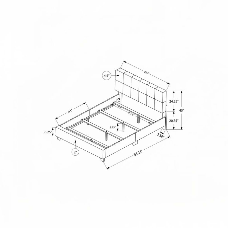 Lit plateforme tapissier