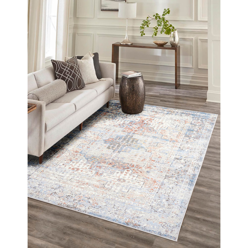 Leila Ivory Rug, Rectangle 5' x 8'
