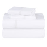 Riverton Cotton Cross-Stitch Embroidered Deep Pocket Bed Sheet Set by Superior