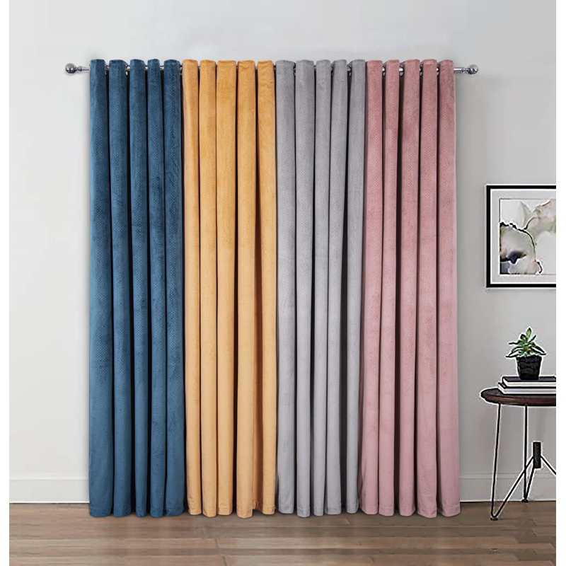 Ahzariah Room Darkening Curtain Pair, 114 x 183cm, Ochre