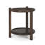 Table-plateau 24 po en bois massif brun foncé