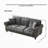 Chenille Sofa with Rolled Arms,Wood Legs and Nailhead Trim-1463797993-1463797990-1463797991