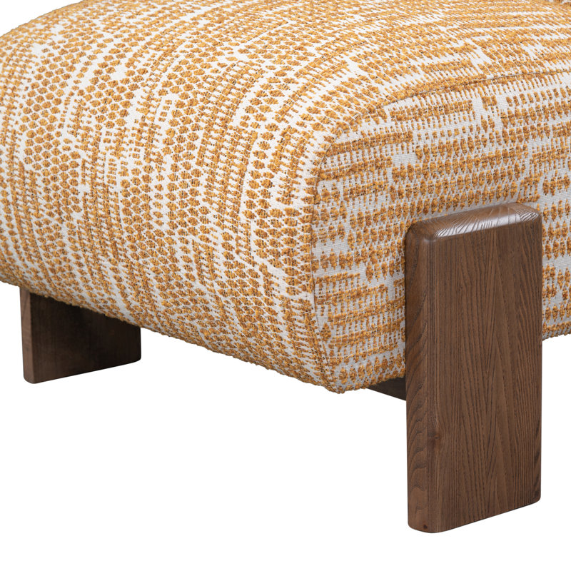 Chelsea Upholstered Slipper Chair, Gold Polyester Blend