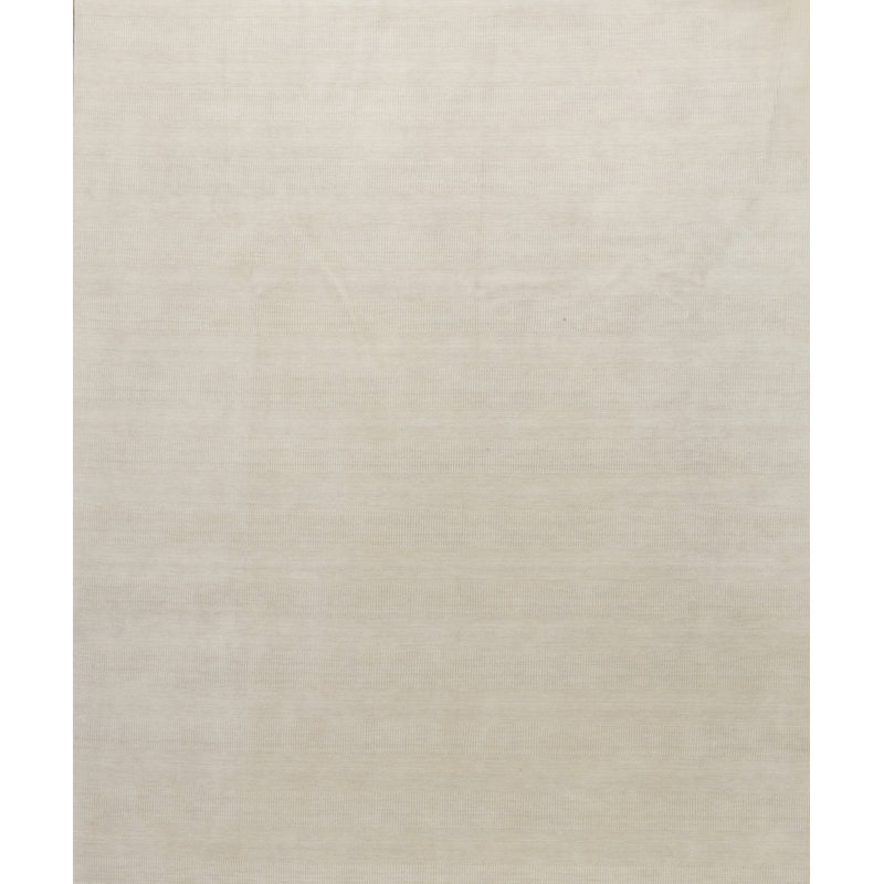 Hand-Knotted High-Quality Light Gray Area Rug