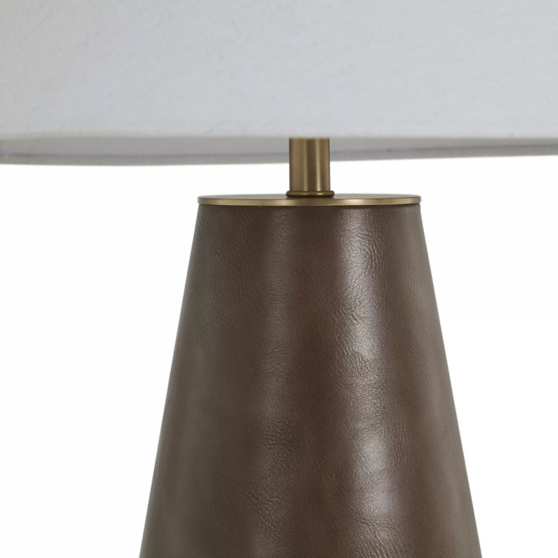Milo Table Lamp Large - Brown Leather
