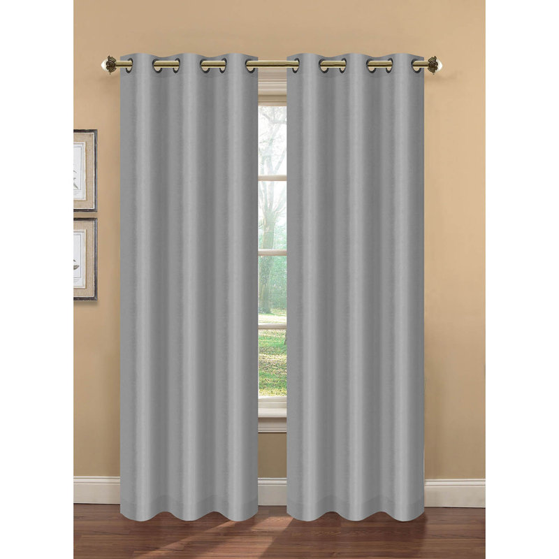 Grau Room Darkening Curtain Pair, Taupe, 38" W x 84" L