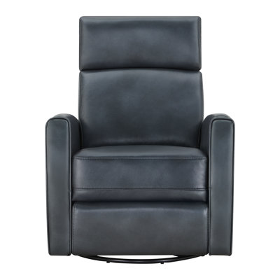 Fauteuil inclinable et oscillant pivotant en cuir véritable de qualité supérieure avec accoudoirs doubles