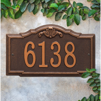 Gatewood Personalized Standard 1-Line Wall Address Plaque