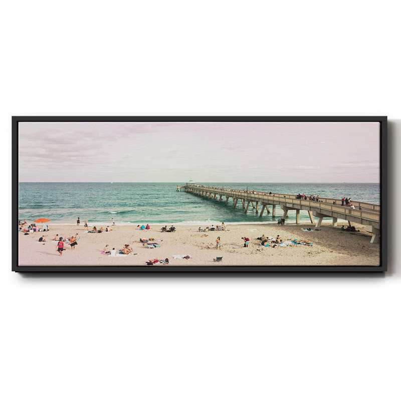 Deerfield Beach- Framed Canvas, 8" H x 20" W
