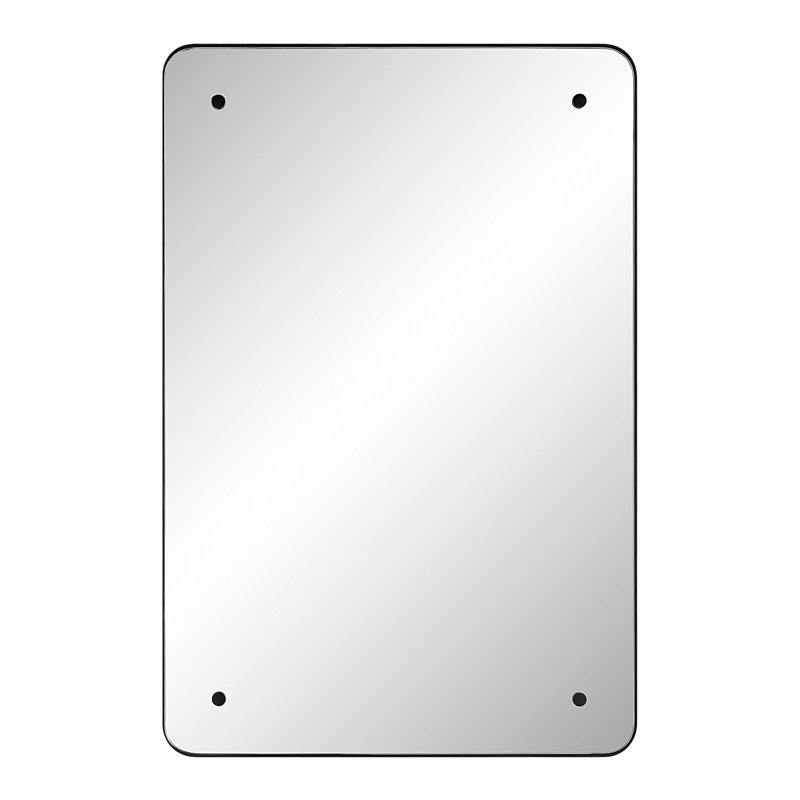 Jeasie Iron Rectangle Wall Mirror