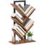 HOMCOM Tree Bookshelf Industrial Bookcase Steel Frame-241004202-256619806