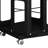 4 All Rotating Bookshelf With 360 Wheels, Easy Assembly, Design, White Color, Small Footprint And High Space Efficiency Book Rack Large Size, Black Smooth Rotation For Access-122505499