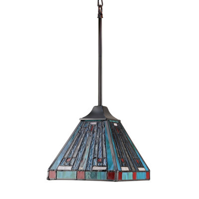 Mini-luminaire suspendu 6 lumières INNES Halvard Tiffany