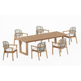 Fensee Outdoor - Piece Teak Dining Set