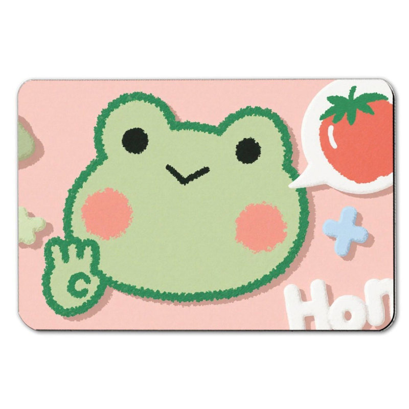 Tapis de bain grenouille et tomate, 16 x 24