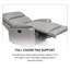 Causeuse inclinable 60 po en cuir 60 po, gris, moderne et compact-1652480501