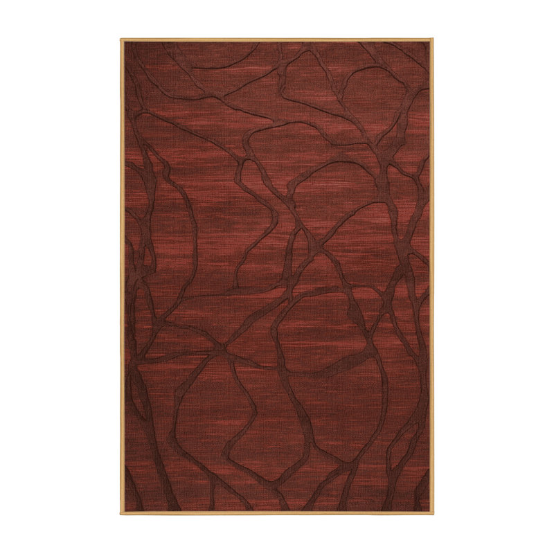 Tapis abstrait lavable à la machine, Rectangle 4pi x 6 pi
