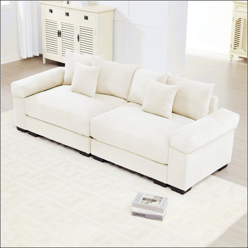 Très grand canapé modulaire Cloud, Crème