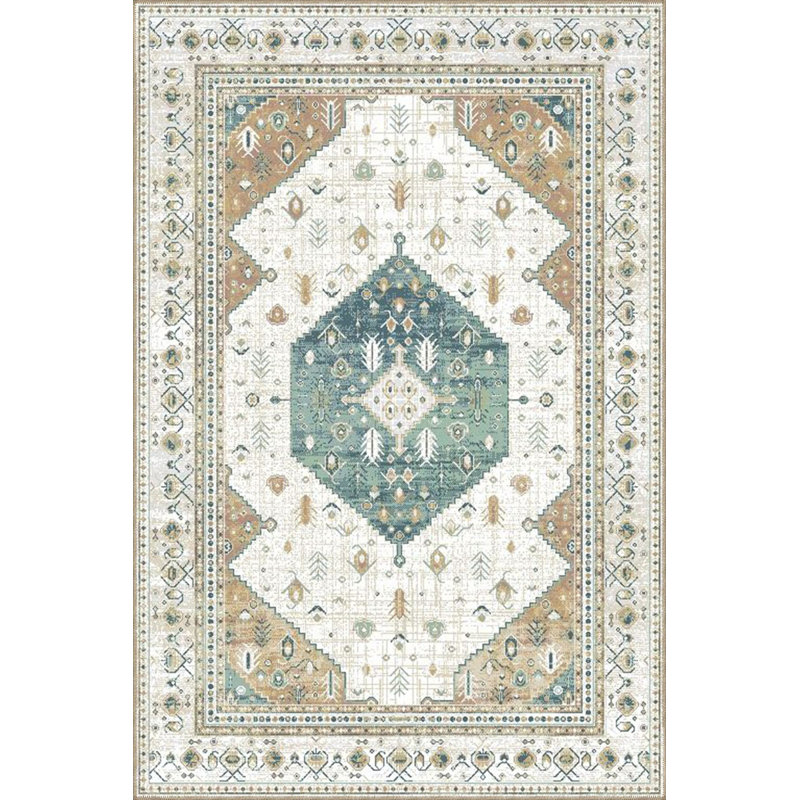 Tapis décoratif à motifs géométriques lavables à la machine, Sous-tapis rectangulaire 5 pi 1 po x 7 pi 7 po inc