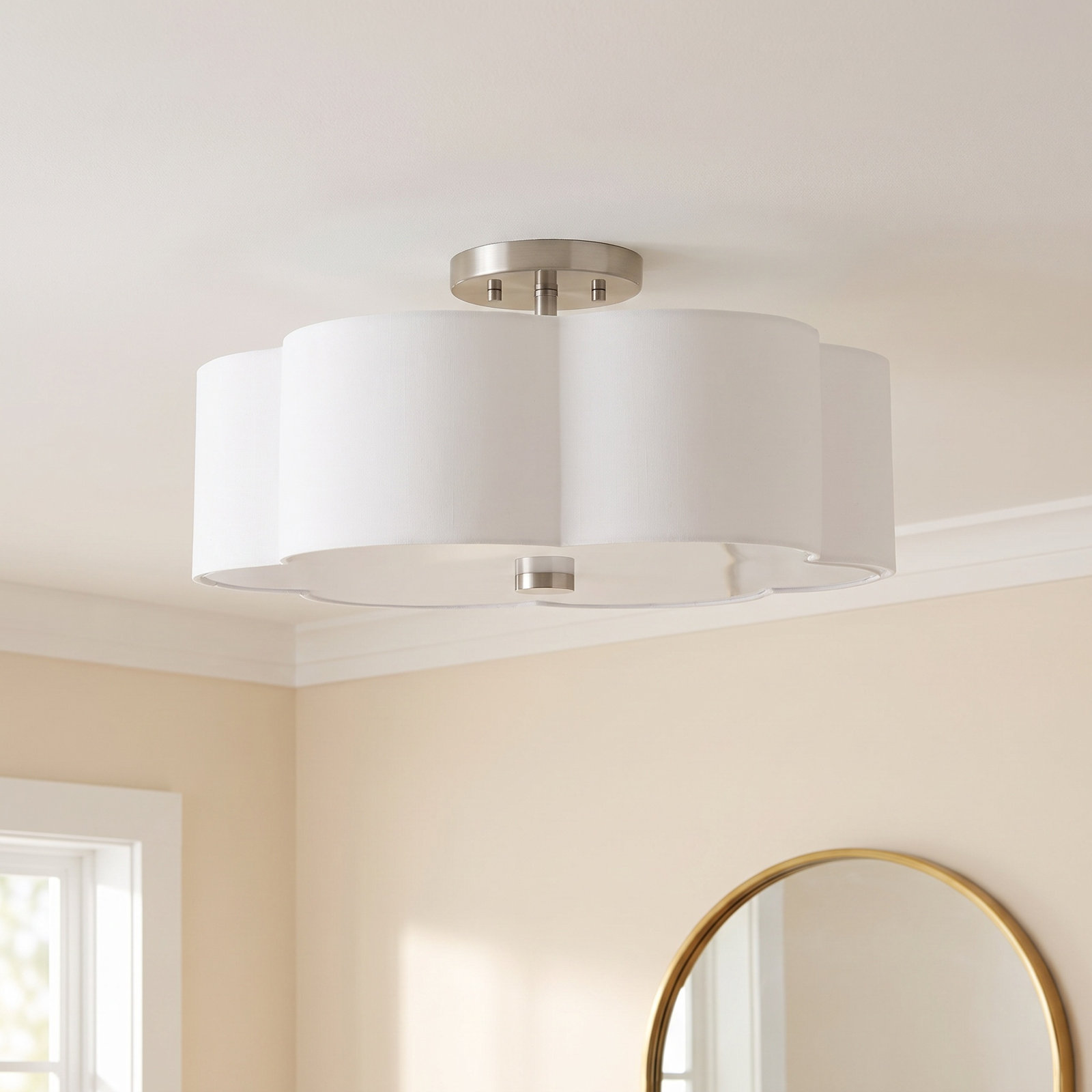 Vino 3 - Light Semi Flush Mount, 8.5" H x 18" W x 18" D
