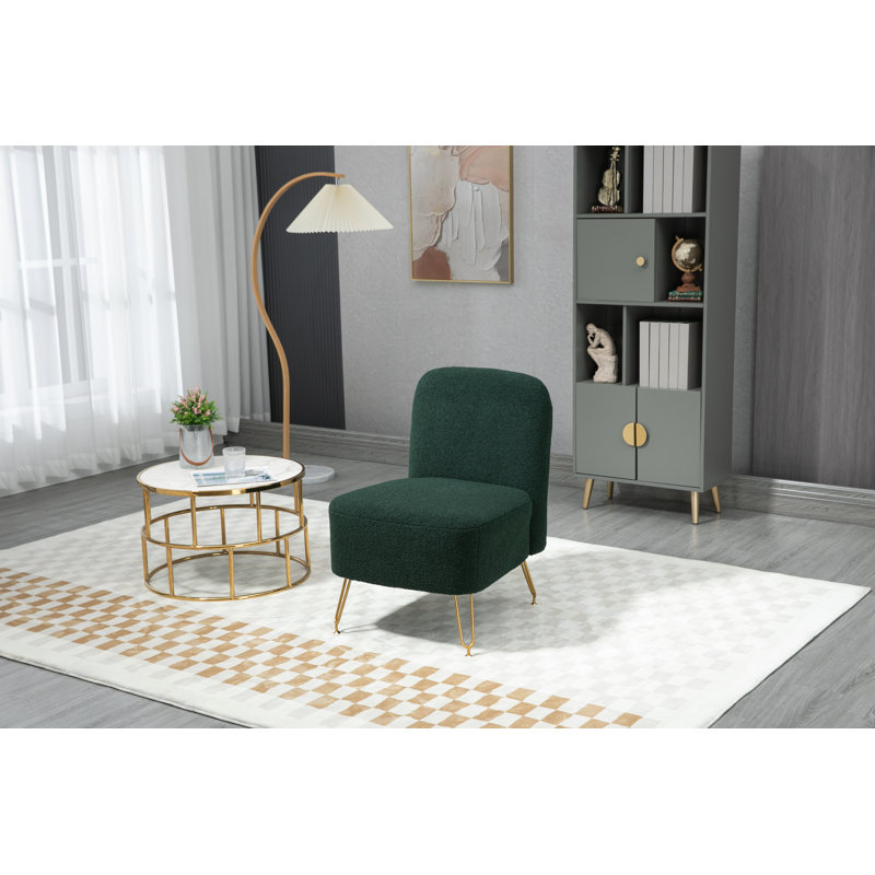 Chaise d'appoint 21,5 po Rosalba, Velours émeraude