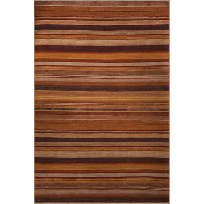 Orange Striped Line Patterned Creative Modern Decorative Washable Rug