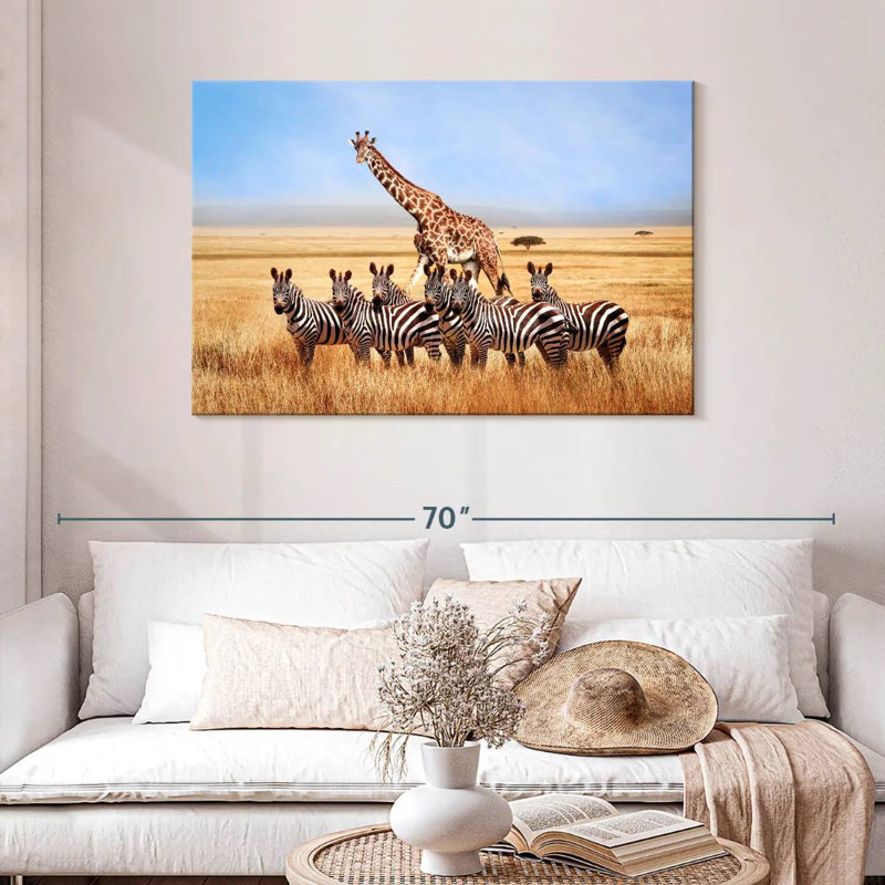 Ronce de zèbres et de girafes d'Afrique, H 30 po x l 45 po