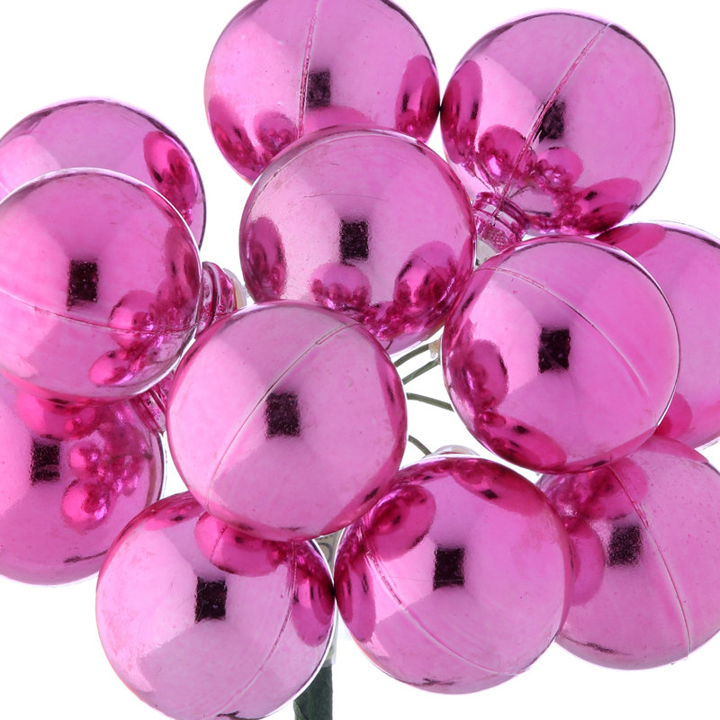 Boule de 30 tiges en plastique incassable 30 mm Shiney, Rose
