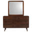 Commode rétro à six tiroirs avec miroir