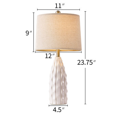 23.7" Modern Minimalist Glazed Ceramic Lamp,suitable For Living Room,bedroom,coffee Table Decoration
