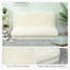 Canapé-lit en mousse avec rembourrage en mousse, lit de siège à billes blanc crème, tissu, conception contemporaine sans assemblage, matelas pliant large, confortable pour étudier