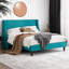 Toderick Upholstered Platform Bed with Deluxe Wingback and Linen Blend-985124331-985124330