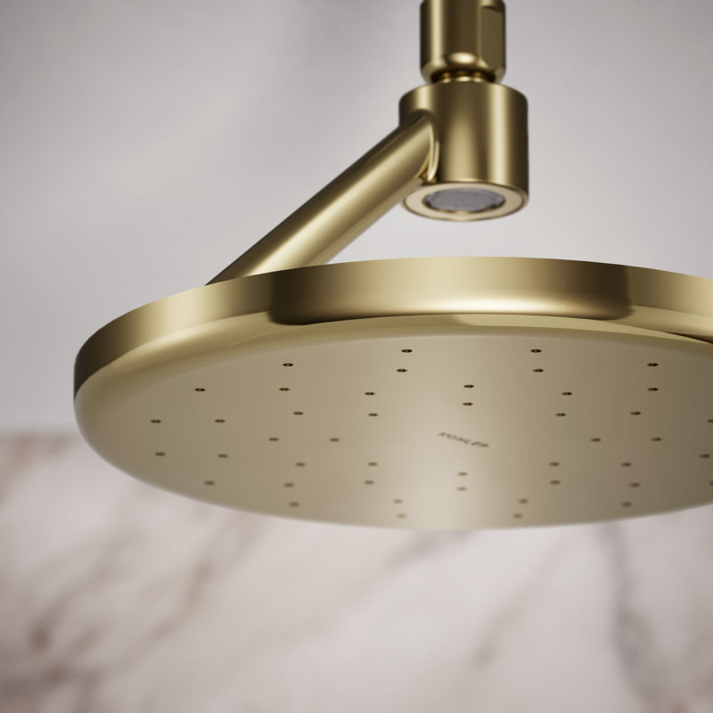 Statement Flood Adjustable Shower Head, Vibrant French Gold