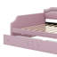 Lit de jour simple rembourré en tissu avec éclairage à DEL et deux tiroirs-2059342531-2059342530