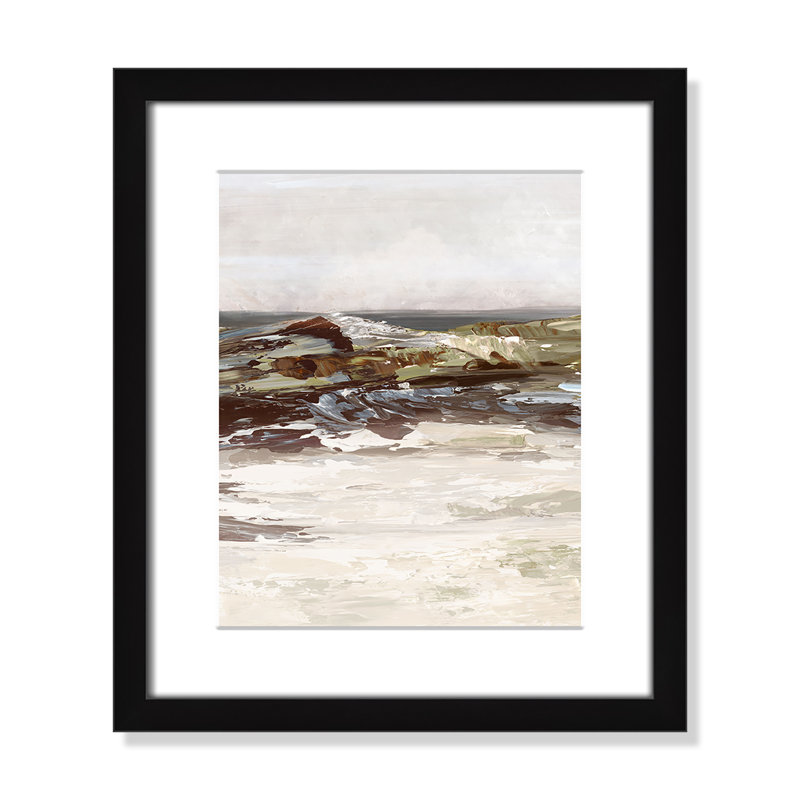 «Stoney Peak Print» par Casa Fine Arts, H 15 po x l 13 po x P 1,25 po, Reproduction encadrée noire avec passe-partout