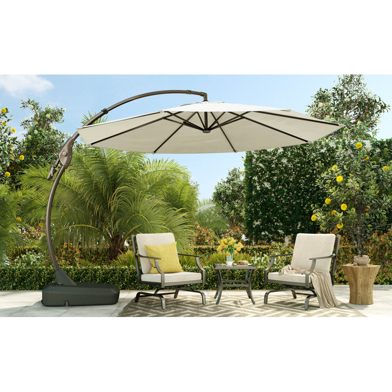 Parasol en porte-à-faux 12 pi Jalbert, Toile lin