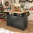 55.7'' Multifunctional Kitchen Island with Dual Drop Leaf, Power Outlet, and Ample Storage for Dining, Cooking, or Work-18256218