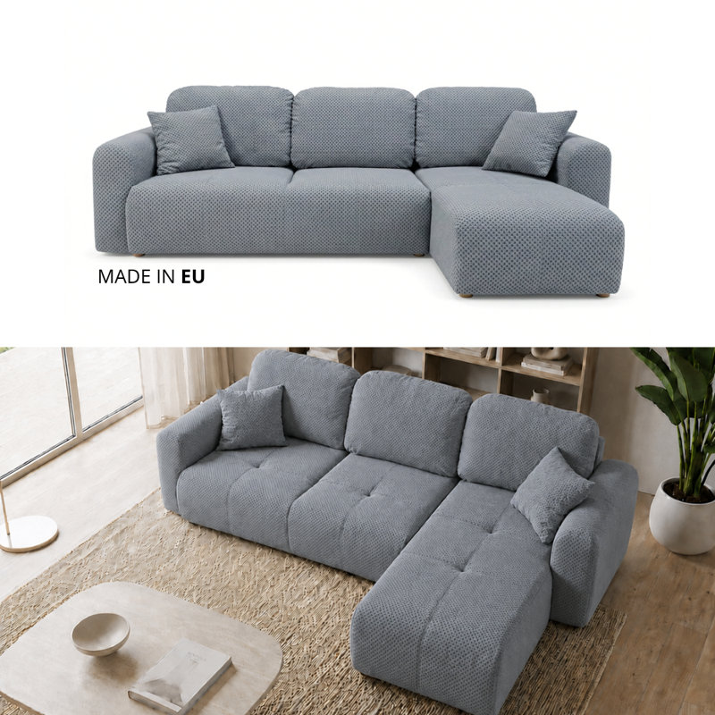 Ronnell 3 Seater Sofa Bed, Right Hand Facing Corner Sofa