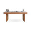 Bureau blanc / orange + fritté rectangulaire doré + bois manufacturé + bureau en acier inoxydable avec 2 tiroirs-787650698