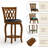 Swivel Upholstered Stool with Solid Wood Frame-1890804277-1890804274
