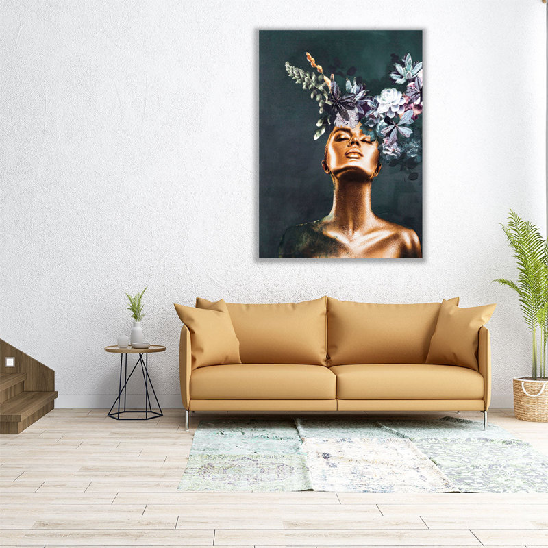 Gold Couture 2 - reproduction d'art sur toile, H 40 po x l 30 po