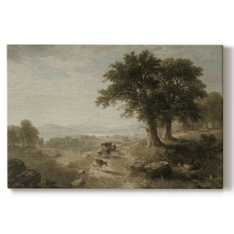 Paysage rétro - DCXV, Toile tendue, H 9 po x l 13 po x P 1,5 po